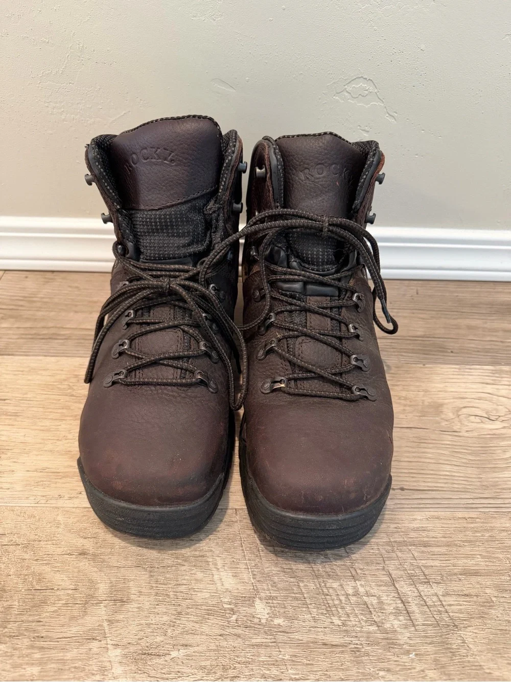Rocky Dark Brown Leather Work Boots